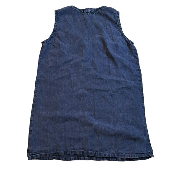 Linenbee 100% European Linen Blue Tunic Tank Size Small Lagenlook Minimalist - Picture 3 of 4